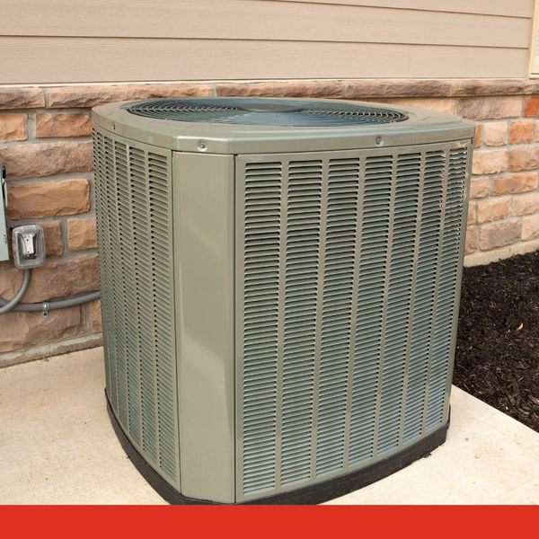 AC unit on concrete slab