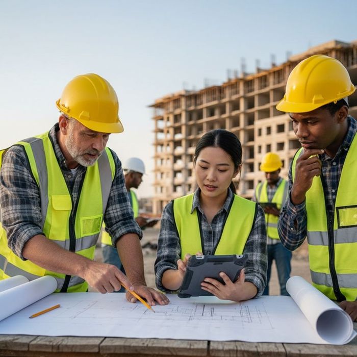 construction workers on job site