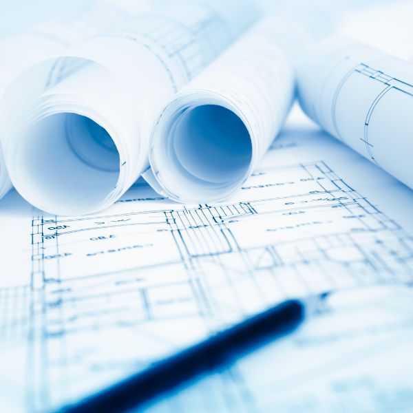 Various construction blueprints