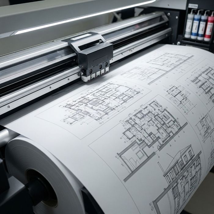 large-format printer producing detailed and precise architectural drawings large-format printer producing detailed and precise architectural drawings