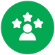icon of three stars above person