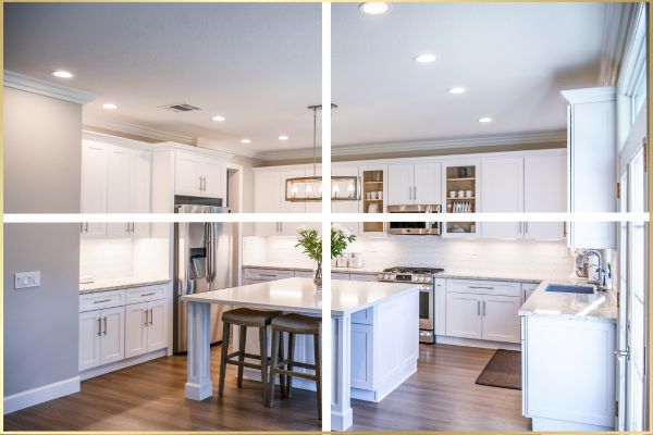 modern kitchen with appliances