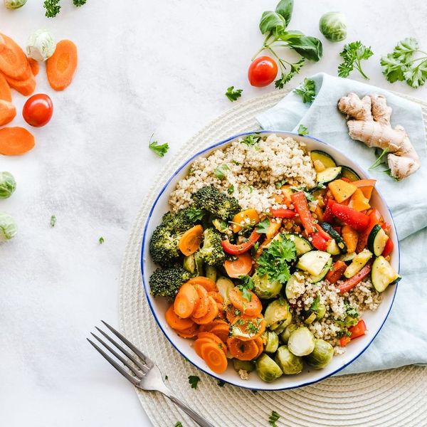healthy nourish bowl of food