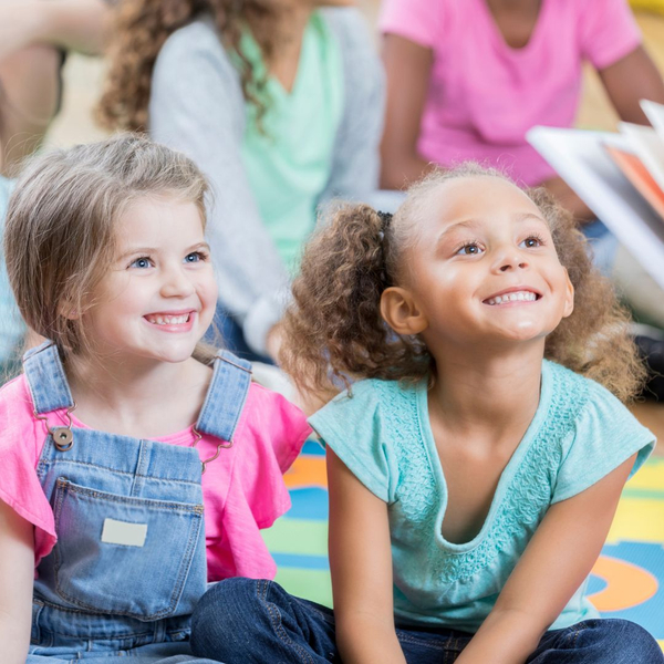 kids listening to a story being read