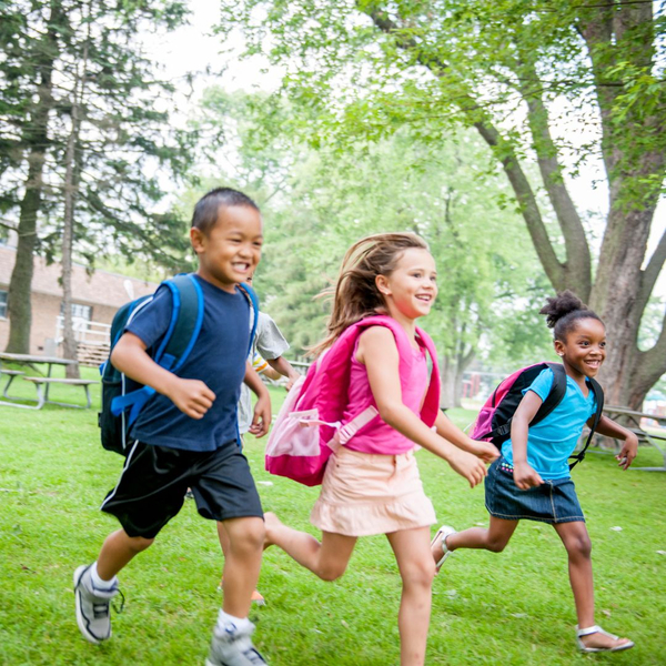 kids running in park