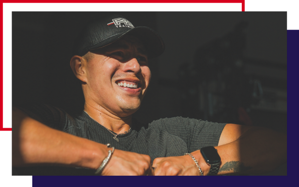 Man lifting a kettlebell