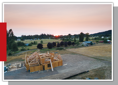 Image of a home being built