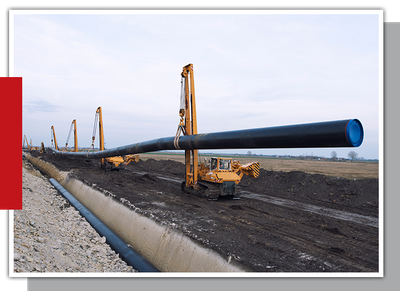 Image of a pipeline being installed