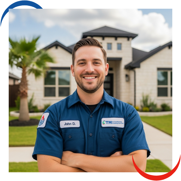 a certified HVAC technician providing expert HVAC service for a home