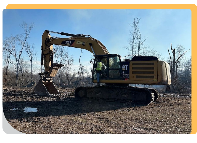 bulldozer digging