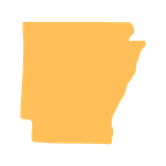 graphic of the outline of the state of Arkansas