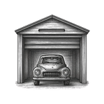 graphic of a car inside a garage