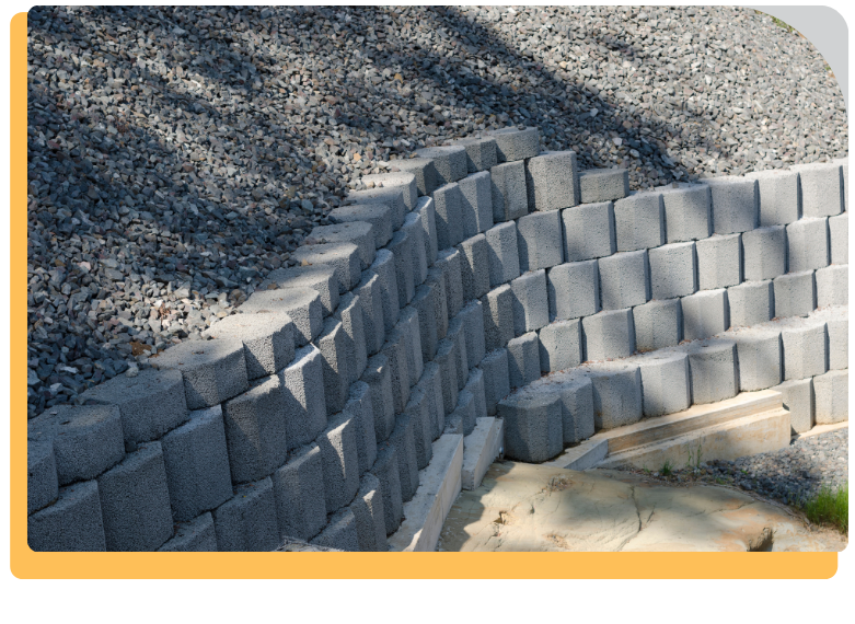 concrete retaining wall