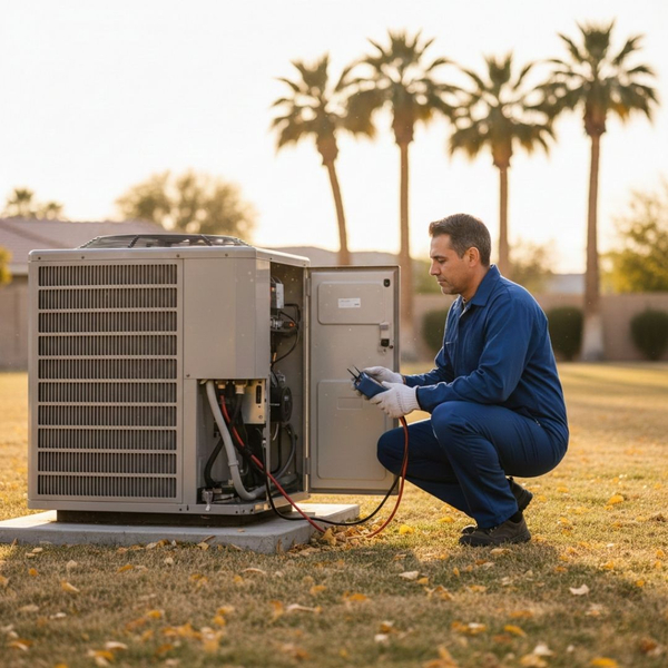 preventative AC maintenance to check on the heat pump