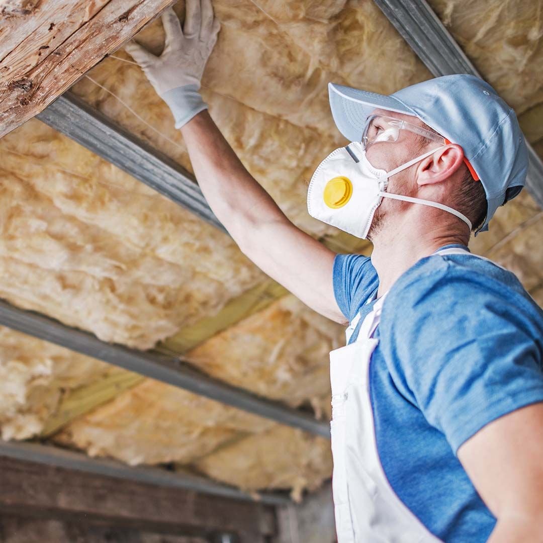 inspecting roof