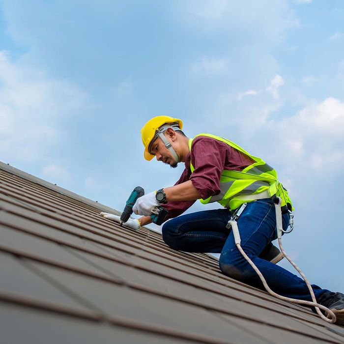 roofer working on roof