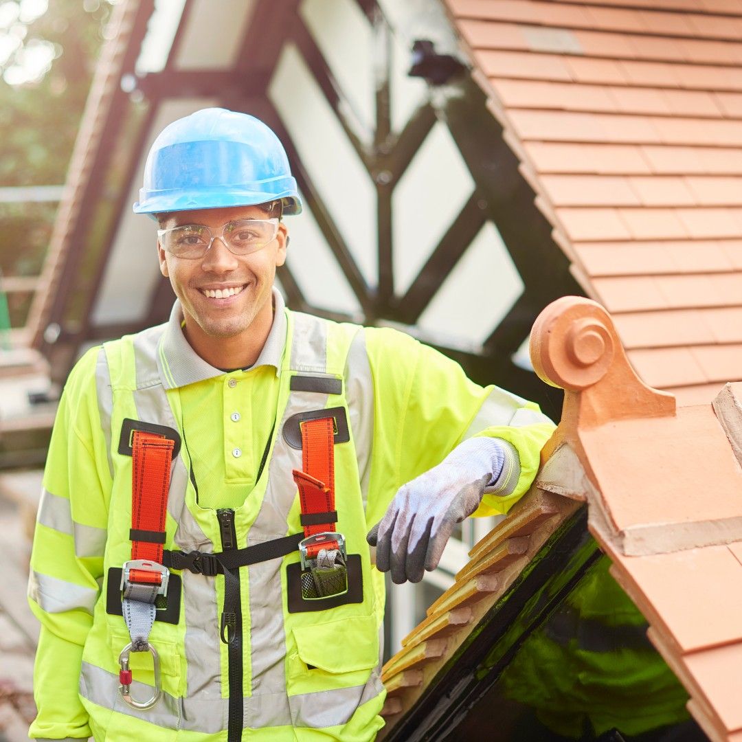 smiling roofer