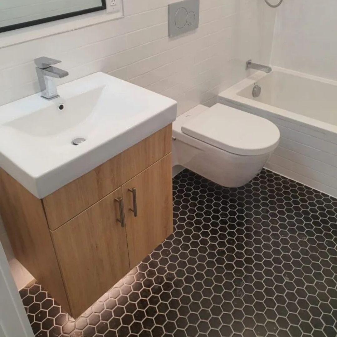 renovated sink and commode