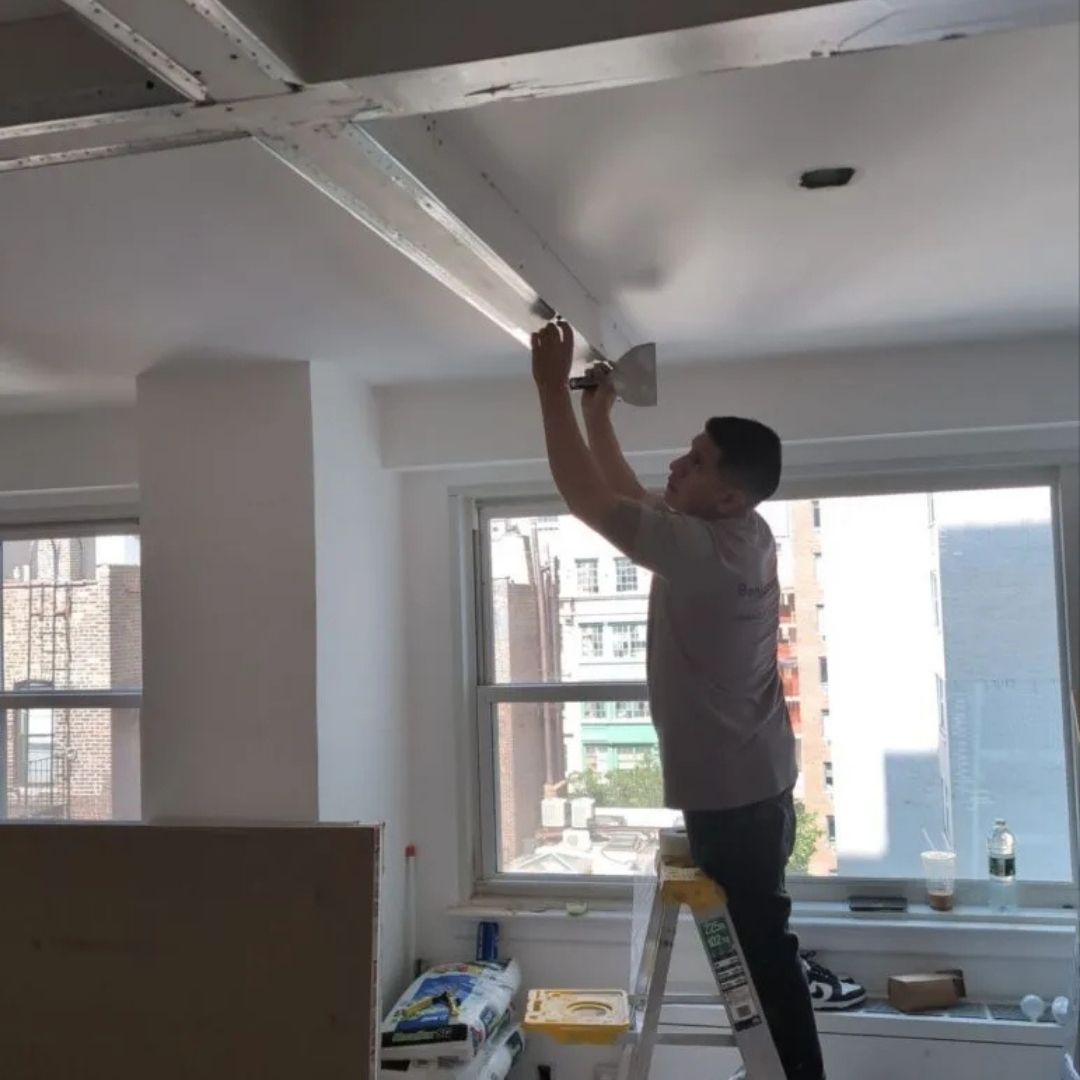 working on ceiling