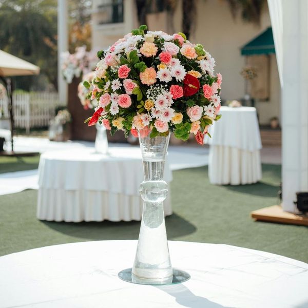 fresh floral arrangement centerpiece at event