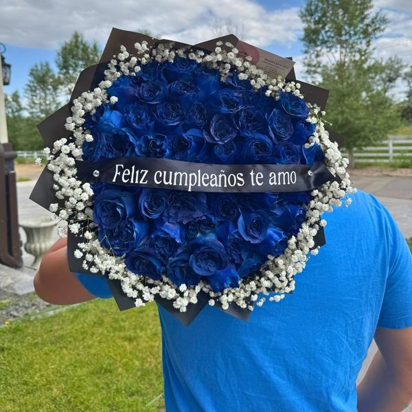 Blue Birthday bouquet
