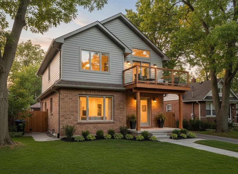 home with a second story addition
