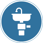 sink with garbage disposal icon