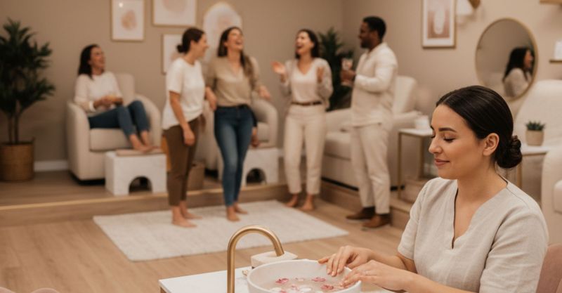 Comfortable nail salon