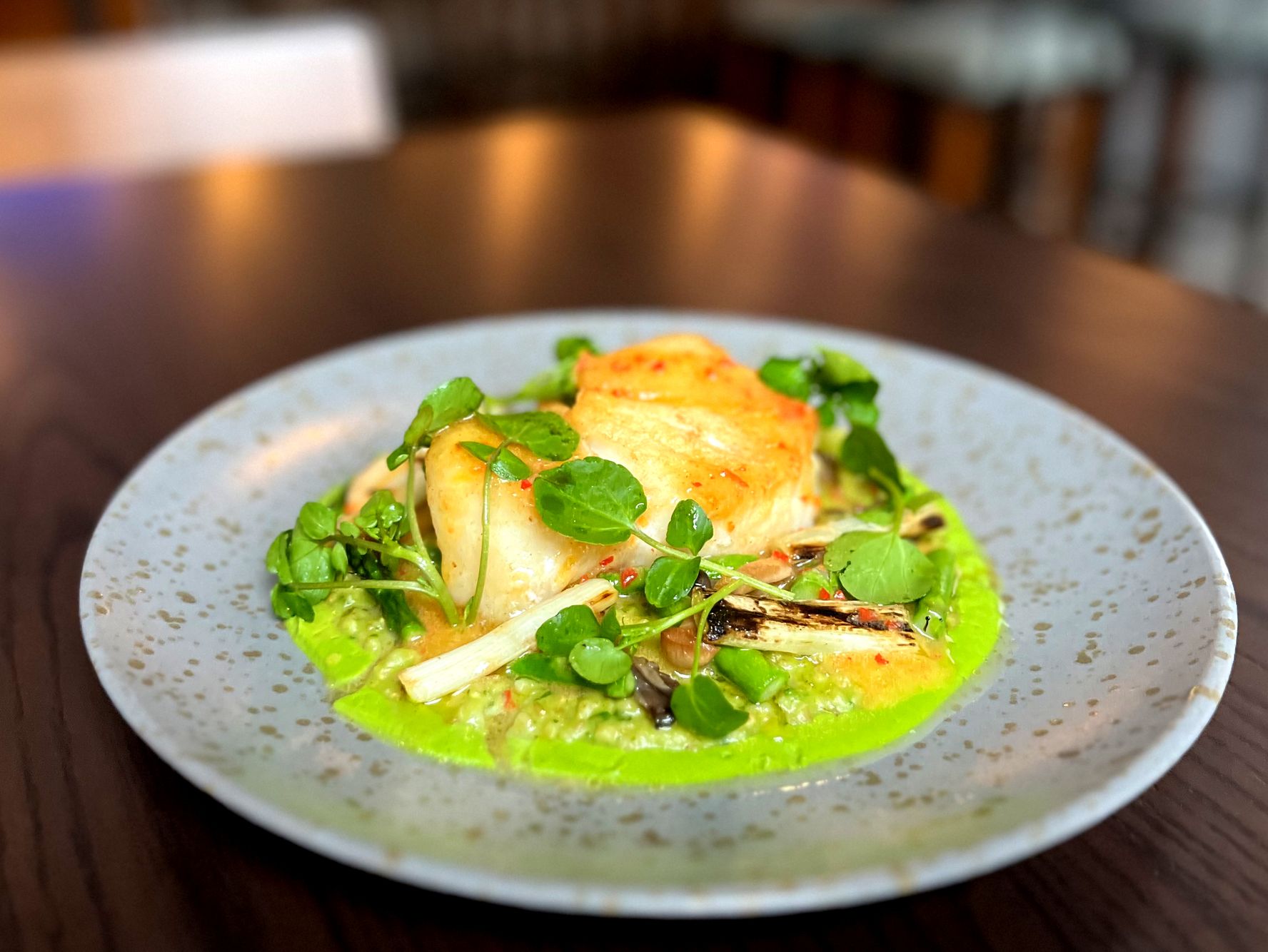 Chatham Cod - garlic scape pesto - whipped lemon black pepper ricotta - vegetable medley.jpg