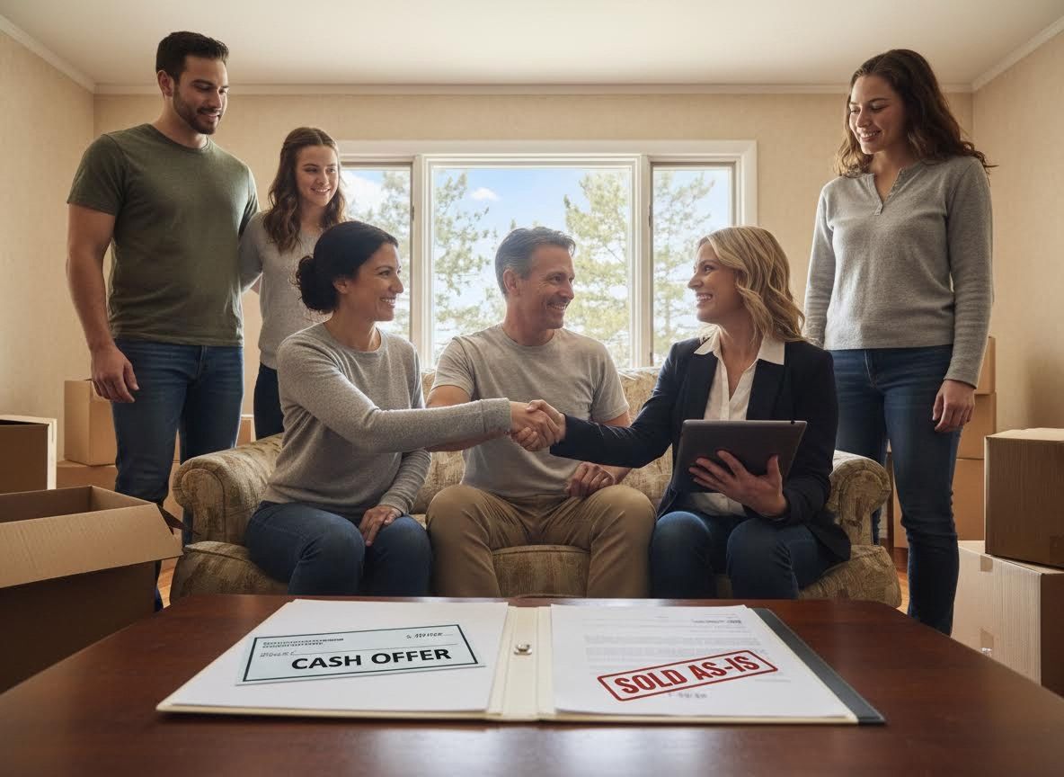 Family and Real Estate Agent Finalizing Home Sale