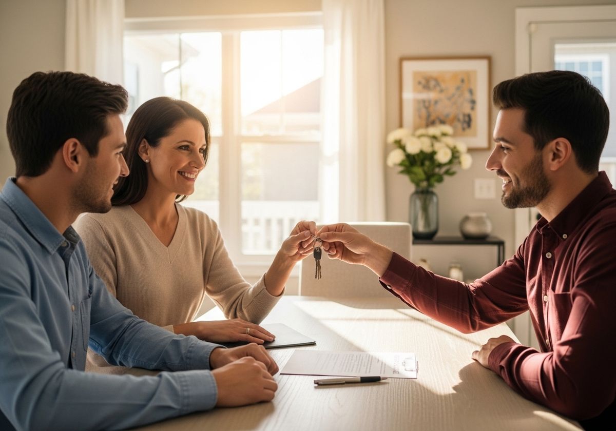 Couple Receiving House Keys