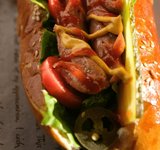 hot dog up close hot dog up close