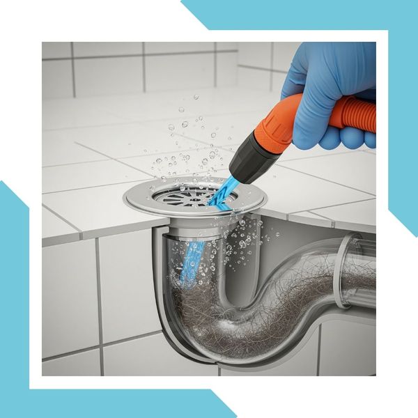 addressing a shower drain