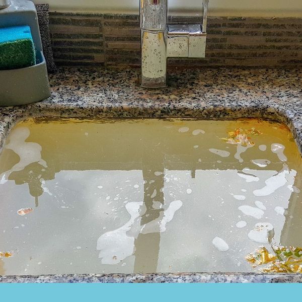 A clogged sink