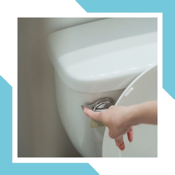 hand pushes handle to flush toilet Sewer Repair 1.jpg