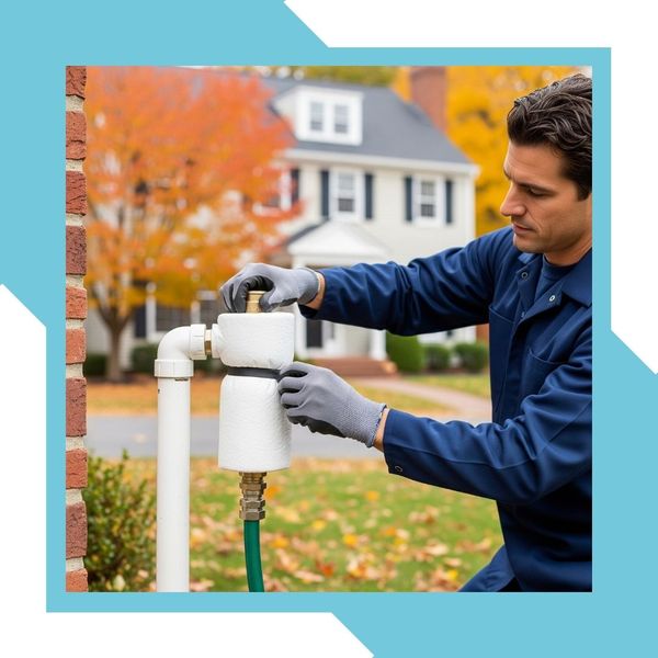 Fixing outdoor plumbing pipe