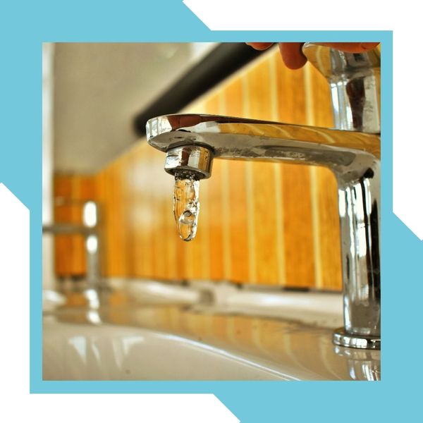 Dripping water out of a faucet