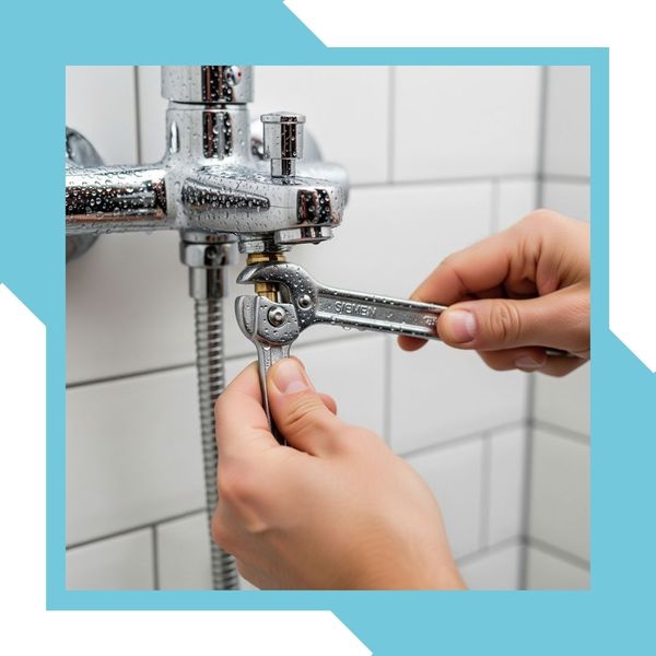 adjusting a shower installation
