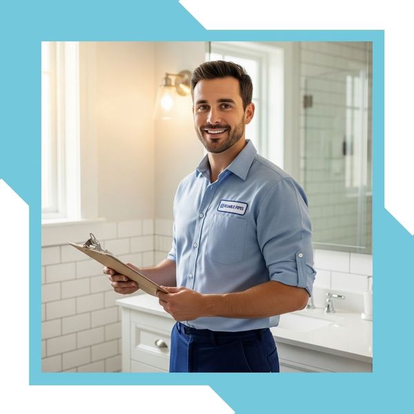 smiling plumber