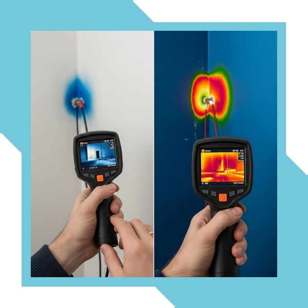 Thermal technology to scan for leaks
