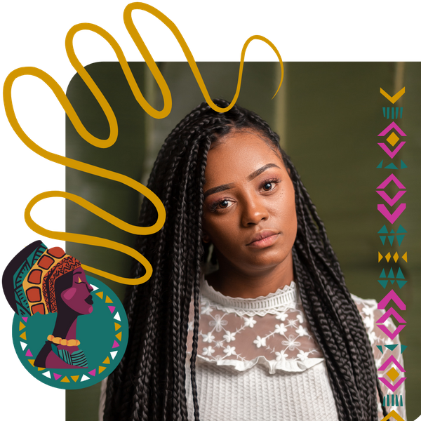 woman with braids woman with braids