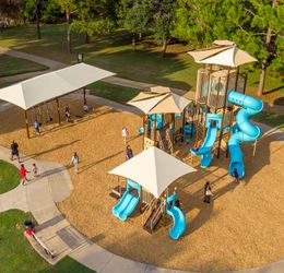 aerial view of playground at school aerial view of playground at school