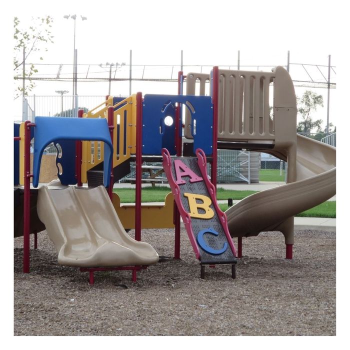 playground with wood fibers