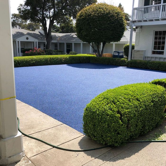 resurfaced courtyard resurfaced courtyard