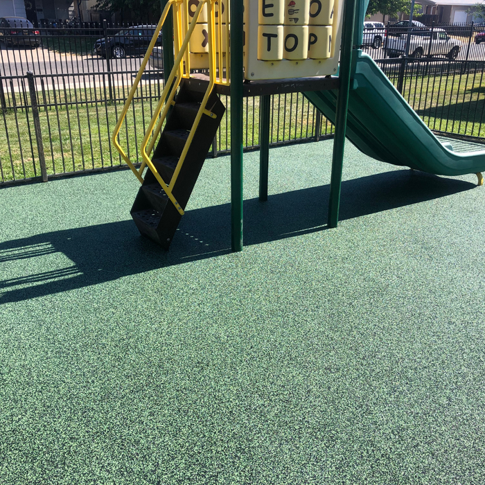 Green Poured-in-Place (PIP) surfacing