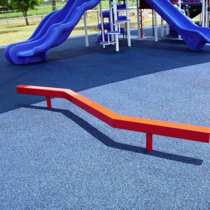 Poured-in-Place (PIP) rubber surfacing blue