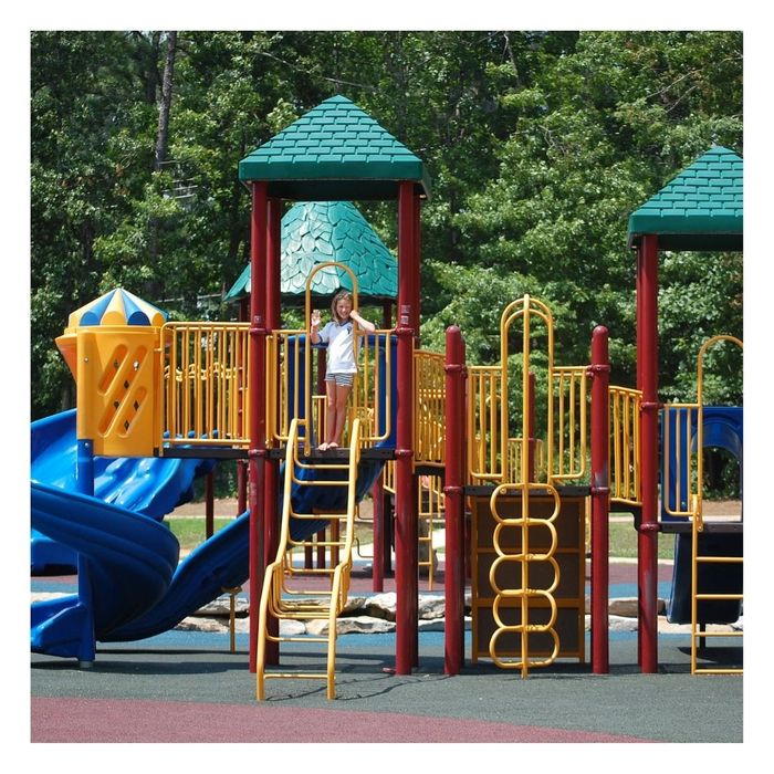 playground with rubber surface