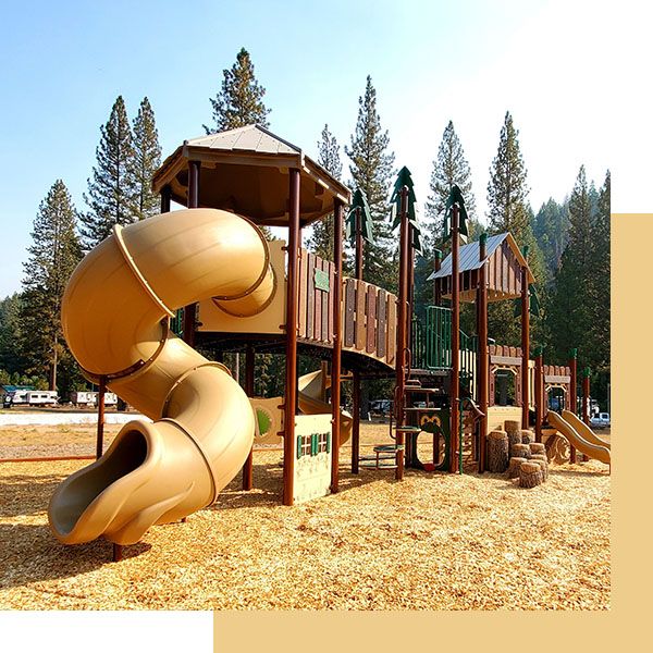 playground set with slide