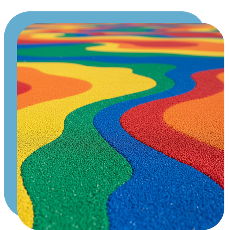 vibrant non faded playground surface 