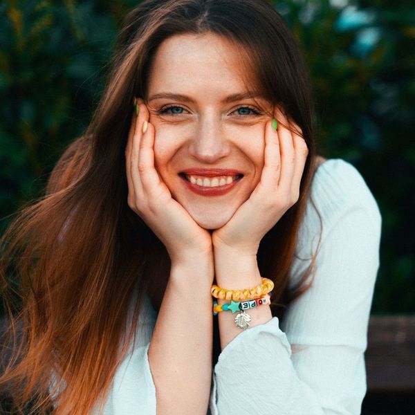 woman smiling
